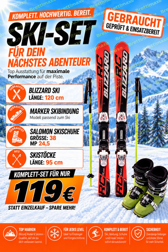 Kinder ski set 120 - ski, cm